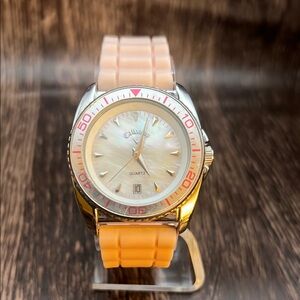 Callaway Golf Gems Quartz Watch with date and pink Strap